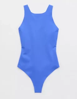 Aerie SMOOTHEZ Racerback Bodysuit -Soft Leaf 1695 3682 434 f