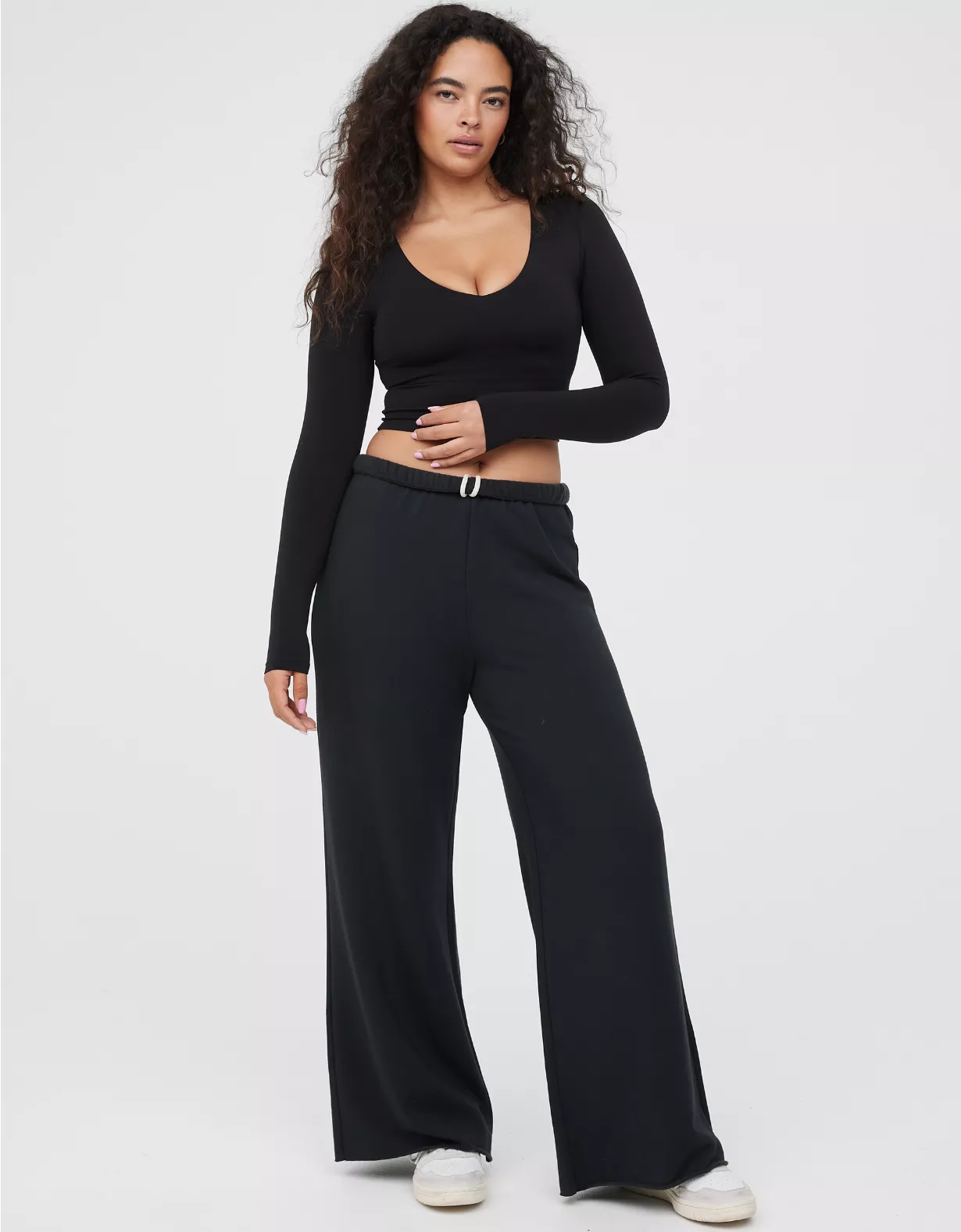 OFFLINE By Aerie OTT Fleece Super Wide Leg Pant 1 OFFLINE By Aerie OTT Fleece Super Wide Leg Pant