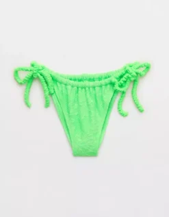 Aerie Lace Scrunchie Tie Cheekiest Bikini Bottom -Soft Leaf 1754 4646 707 f