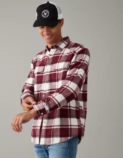 AE Super Soft Flannel Shirt -Soft Leaf 2151 6085 613 of