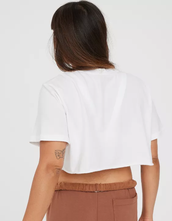 OFFLINE By Aerie Rock N Roll Cropped T-Shirt 2 OFFLINE By Aerie Rock N Roll Cropped T-Shirt - Image 2