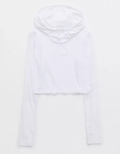 OFFLINE By Aerie Move-It Rib Mock Neck T-Shirt -Soft Leaf 2162 1314 100 f