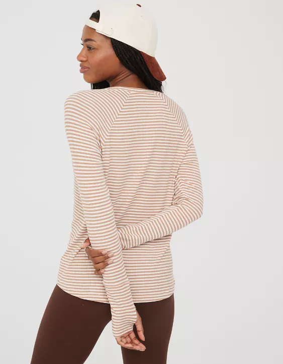 OFFLINE By Aerie Thumbs Up Ribbed Long Sleeve T-Shirt 2 OFFLINE By Aerie Thumbs Up Ribbed Long Sleeve T-Shirt - Image 2