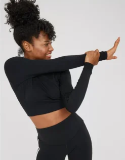 Featured Products 13 OFFLINE By Aerie Sidewalk Seamless Long Sleeve Cropped T-Shirt