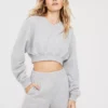 OFFLINE By Aerie Throw-Back Cropped V Neck Sweatshirt