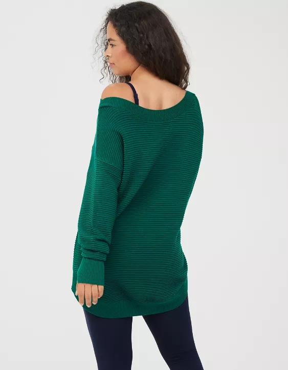 OFFLINE By Aerie Home Stretch Off The Shoulder Sweater 2 OFFLINE By Aerie Home Stretch Off The Shoulder Sweater - Image 2