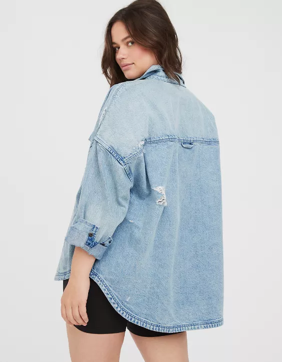 OFFLINE By Aerie Denim Shacket 2 OFFLINE By Aerie Denim Shacket - Image 2