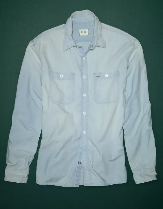 AE77 Premium Chambray Workshirt 3 AE77 Premium Chambray Workshirt - Image 3