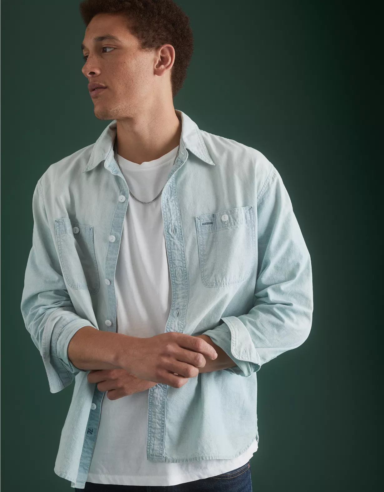 AE77 Premium Chambray Workshirt 1 AE77 Premium Chambray Workshirt
