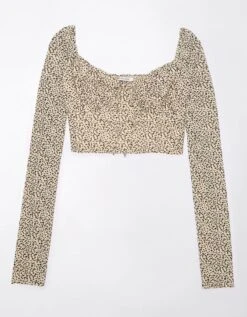 AE Mesh Cropped Corset Top -Soft Leaf 2351 5349 106 f