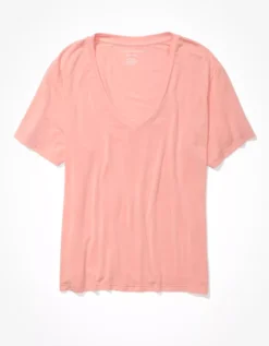 AE Oversized Soft & Sexy V-Neck T-Shirt -Soft Leaf 2370 7768 199 f