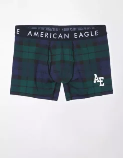 AEO Plaid 4.5" Classic Boxer Brief -Soft Leaf 3234 0030 300 f