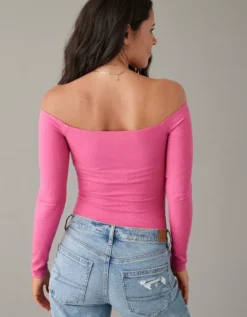 AE Off-the-Shoulder Bodysuit -Soft Leaf 3375 8987 615 ob