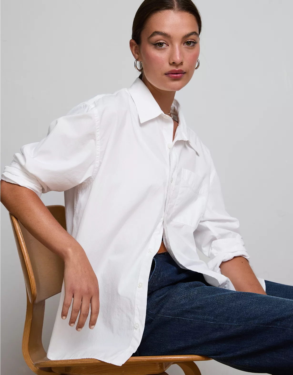 AE77 Premium Poplin Boyfriend Shirt 1 AE77 Premium Poplin Boyfriend Shirt