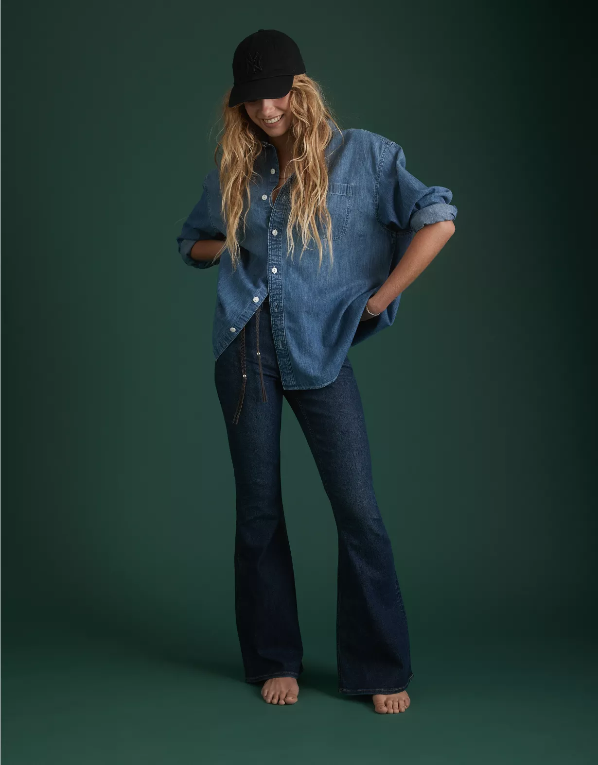 AE77 Premium Denim Boyfriend Shirt 1 AE77 Premium Denim Boyfriend Shirt