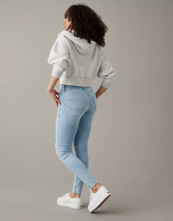 AE Next Level Curvy High-Waisted Ripped Jegging 2 AE Next Level Curvy High-Waisted Ripped Jegging - Image 2