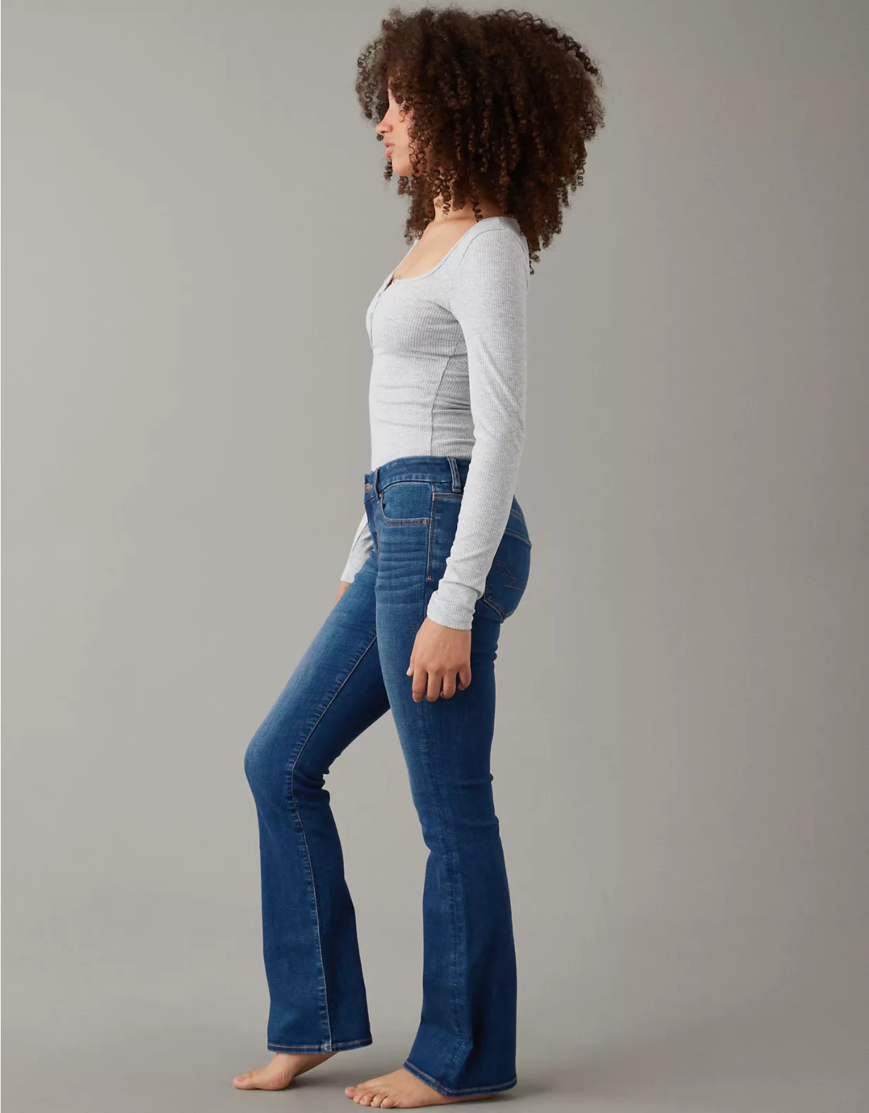 AE Next Level Curvy Low-Rise Kick Bootcut Jean 1 AE Next Level Curvy Low-Rise Kick Bootcut Jean