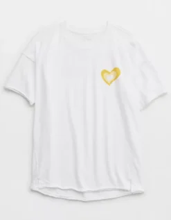 Aerie Mama Graphic Oversized Boyfriend T-Shirt -Soft Leaf 5494 3106 100 f