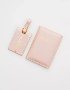 Aerie Graphique Girl Boss Passport & Luggage Tag Set