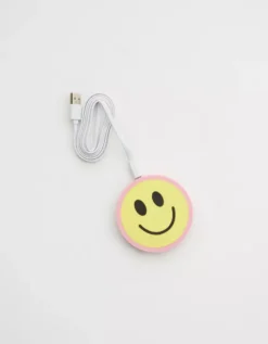 Aerie Iscream Smiley Face Wireless Charger -Soft Leaf 5498 8480 700 d1