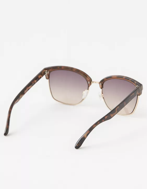 Aerie Squared Away Clubmaster Sunglasses 2 Aerie Squared Away Clubmaster Sunglasses - Image 2