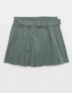 OFFLINE By Aerie Real Me Belted Pleated Skort 5 OFFLINE By Aerie Real Me Belted Pleated Skort -Soft Leaf 6498 1273 357 f