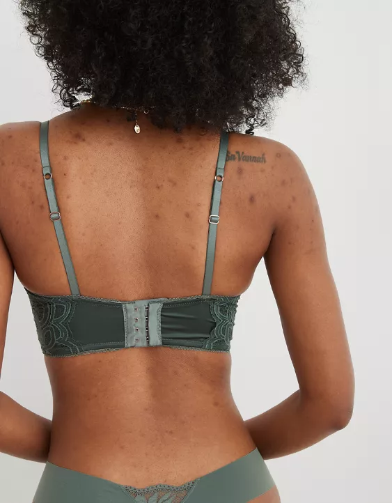 Aerie Show Off Plunge Push Up Rooftop Garden Lace Bra 2 Aerie Show Off Plunge Push Up Rooftop Garden Lace Bra - Image 2