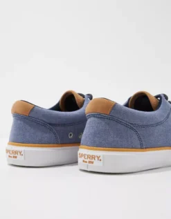 Sperry Men's Striper II CVO SeaCycled Twill Sneaker -Soft Leaf 7213 7396 410 d1