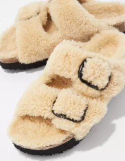 Birkenstock Women's Arizona Big Buckle Shearling Sandal 5 Birkenstock Women's Arizona Big Buckle Shearling Sandal -Soft Leaf 7413 5957 106 d1