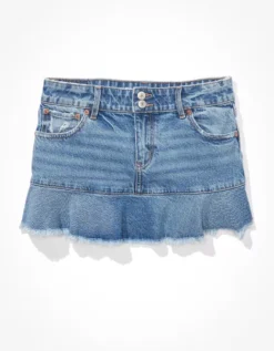AE Low-Rise Denim Mini Skirt -Soft Leaf 8332 4585 936 f