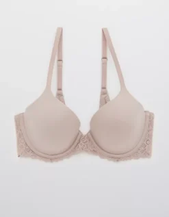 Aerie Sunnie Full Coverage Lightly Lined Blossom Lace Trim Bra -Soft Leaf 9792 8342 121 f